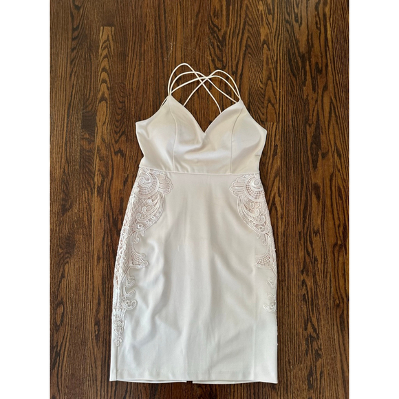 GUESS Dresses & Skirts - Women's GUESS Blush Mini Dress with Lace Detail, Size 10